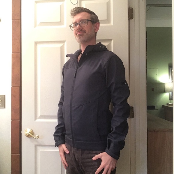 Mammut fleece lined softshell jacket, small, navy - Picture 3 of 6